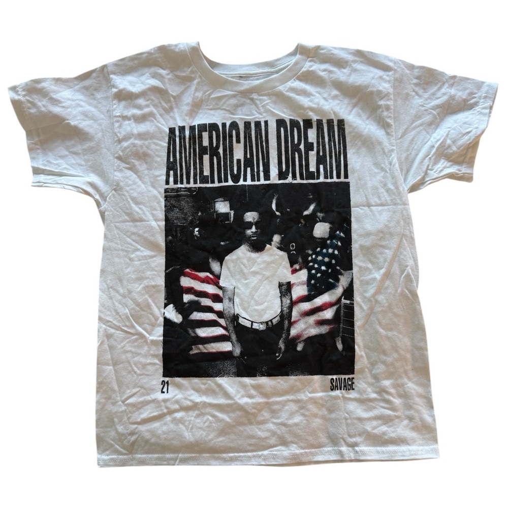 American Dream Graphic T-Shirt 21 Savage kids 10-12 Brand New